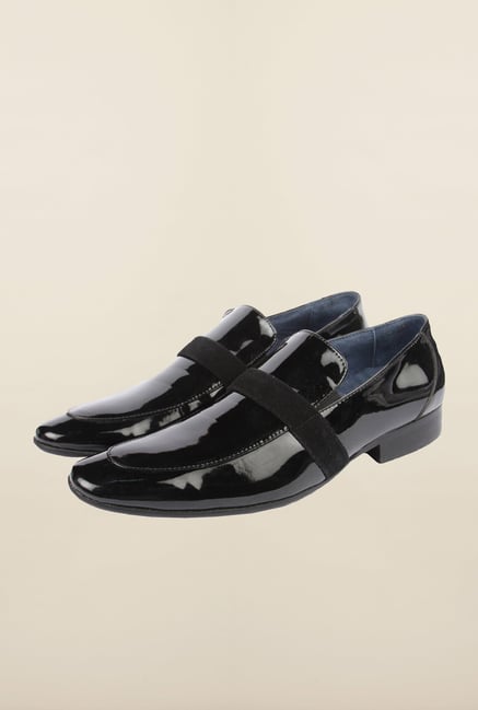 Cobblerz Black Leather Slip-On Shoes Cobblerz Black Leather Slip-On Shoes