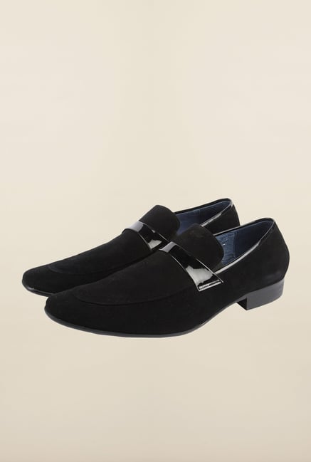 Cobblerz Black Leather Slip-On Shoes Cobblerz Black Leather Slip-On Shoes