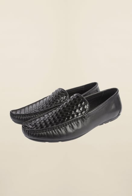 Cobblerz Black Leather Formal Moccasins Cobblerz Black Leather Formal Moccasins