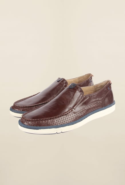 Cobblerz Coffee Leather Slip On Shoes Cobblerz Coffee Leather Slip On Shoes