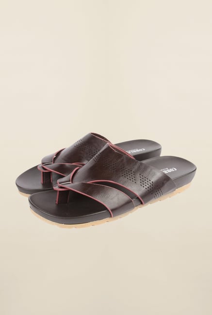 Cobblerz Coffee Leather Thong Sandals Cobblerz Coffee Leather Thong Sandals