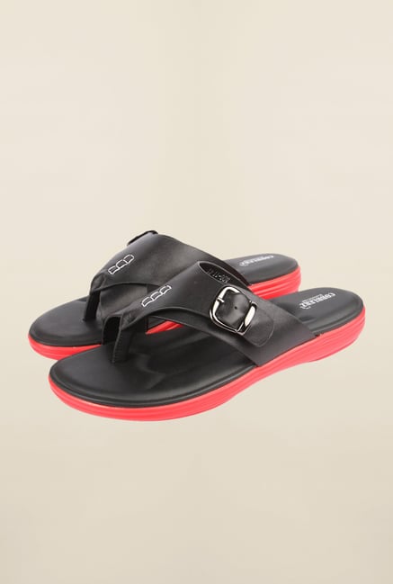 Cobblerz Black & Red Thong Sandals Cobblerz Black & Red Thong Sandals