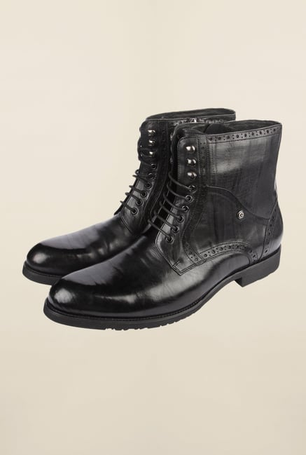 Cobblerz Black Leather Biker Boots Cobblerz Black Leather Biker Boots