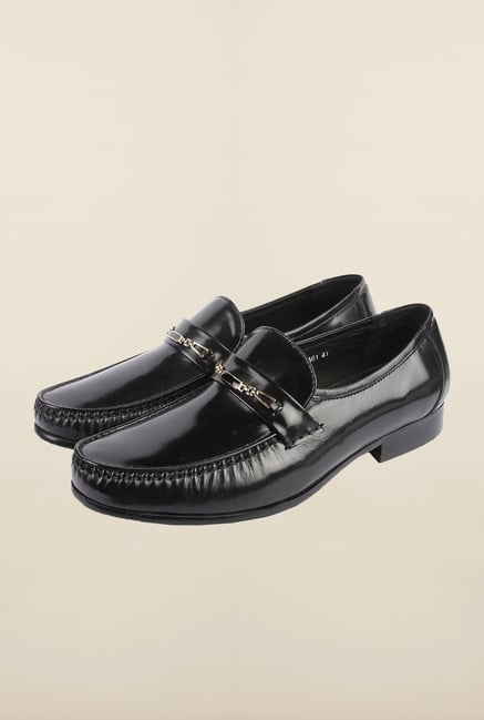 Cobblerz Black Leather Formal Moccasins Cobblerz Black Leather Formal Moccasins
