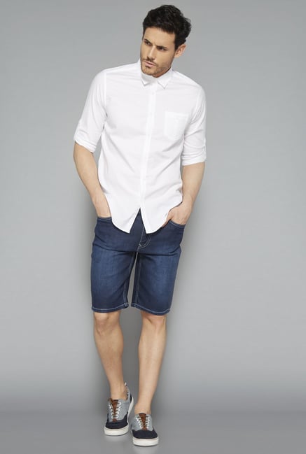 Nuon Indigo Solid Shorts Nuon Indigo Solid Shorts