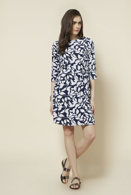 Zudio Navy Suzy Printed Dress Zudio Navy Suzy Printed Dress