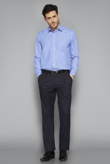 Weststreet Blue Striped Cotton Shirt Weststreet Blue Striped Cotton Shirt