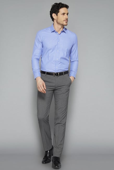 Weststreet Blue Striped Slim Fit Shirt Weststreet Blue Striped Slim Fit Shirt