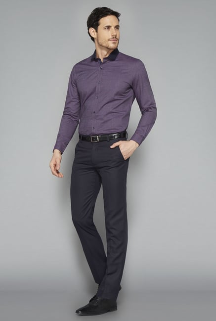 Weststreet Purple Striped Shirt Weststreet Purple Striped Shirt