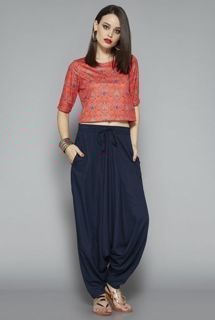 Bombay Paisley Navy Afghan Pant Bombay Paisley Navy Afghan Pant