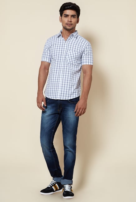 Zudio White Checks Shirt Zudio White Checks Shirt