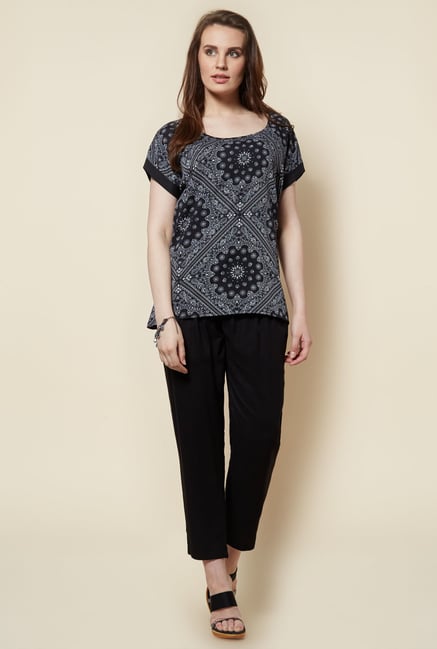 Zudio Black Solid Pant Zudio Black Solid Pant