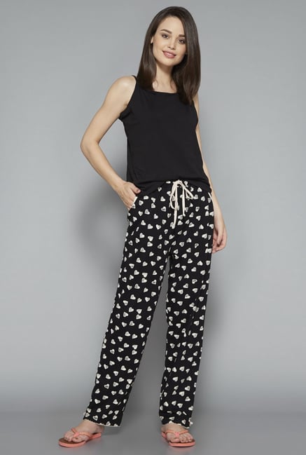 Intima Black Printed Pyjama Intima Black Printed Pyjama