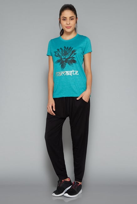 Westsport Womens Teal Printed T Shirt Westsport Womens Teal Printed T Shirt