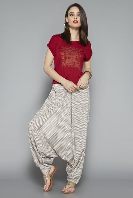 Bombay Paisley Grey Afghan Pant Bombay Paisley Grey Afghan Pant