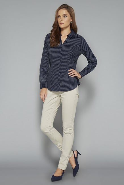 Wardrobe Navy Rita Blouse Wardrobe Navy Rita Blouse