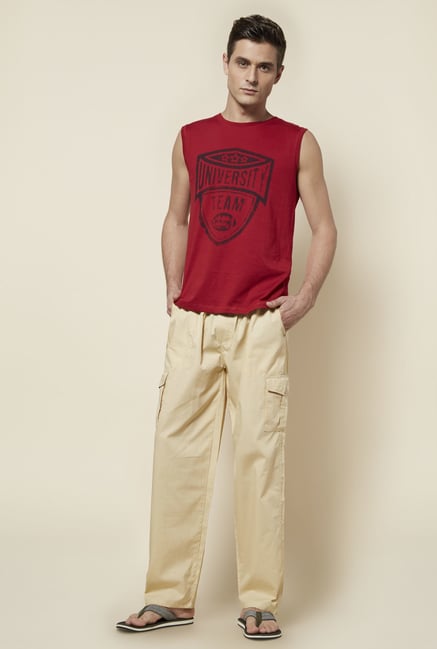 Zudio Red Printed Cotton T Shirt Zudio Red Printed Cotton T Shirt