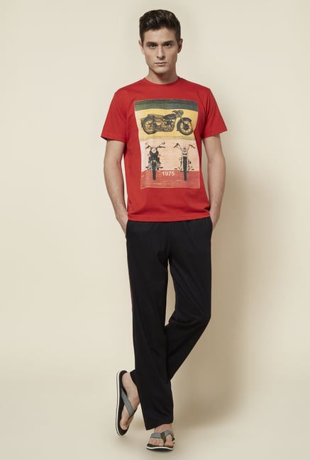 Zudio Coral Cotton T Shirt Zudio Coral Cotton T Shirt