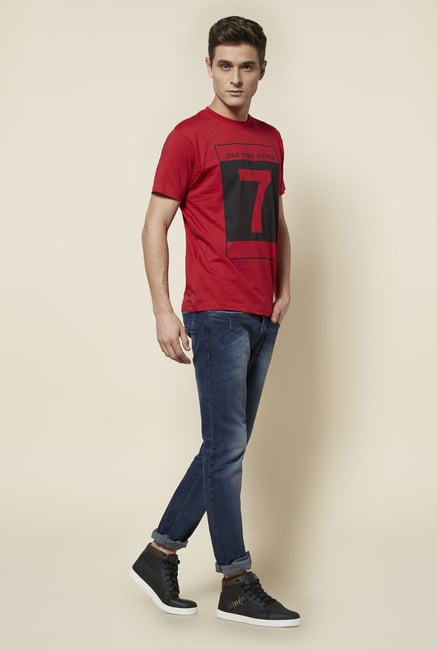 Zudio Red Printed T Shirt Zudio Red Printed T Shirt