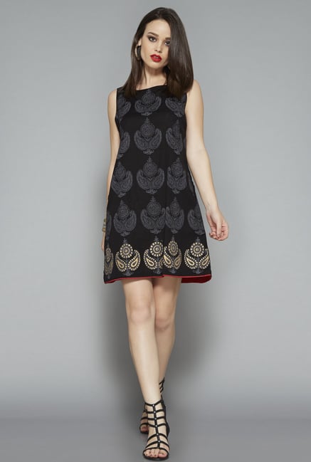 Bombay Paisley Black Printed Dress Bombay Paisley Black Printed Dress