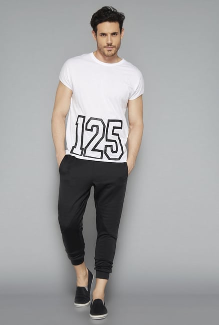 Nuon Black Solid Joggers Nuon Black Solid Joggers