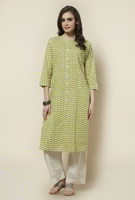 Zudio Green Printed Kurta Zudio Green Printed Kurta
