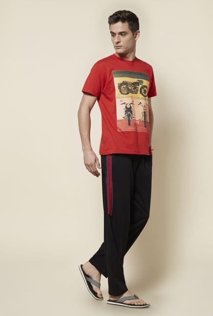 Zudio Black Solid Track Pant Zudio Black Solid Track Pant