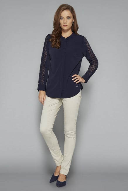 Wardrobe Navy Jossey Blouse Wardrobe Navy Jossey Blouse
