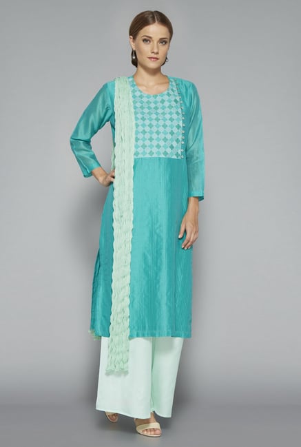 Zuba Green Polyester Dupatta Zuba Green Polyester Dupatta