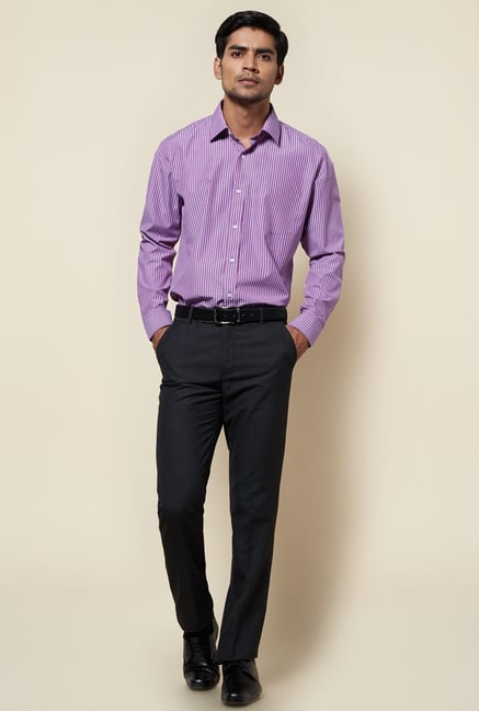 Zudio Purple Striped Shirt Zudio Purple Striped Shirt