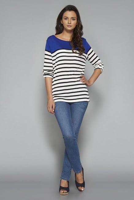 LOV White Striped T Shirt LOV White Striped T Shirt