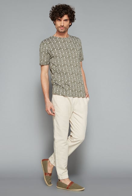 ETA Beige Printed T Shirt ETA Beige Printed T Shirt