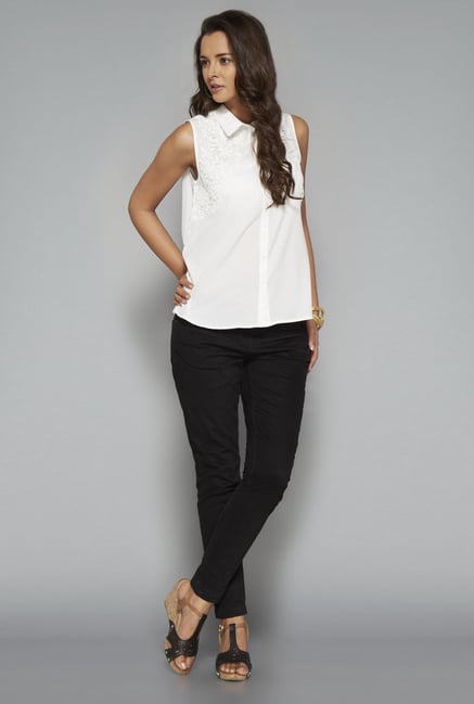LOV White Embroidered Blouse LOV White Embroidered Blouse