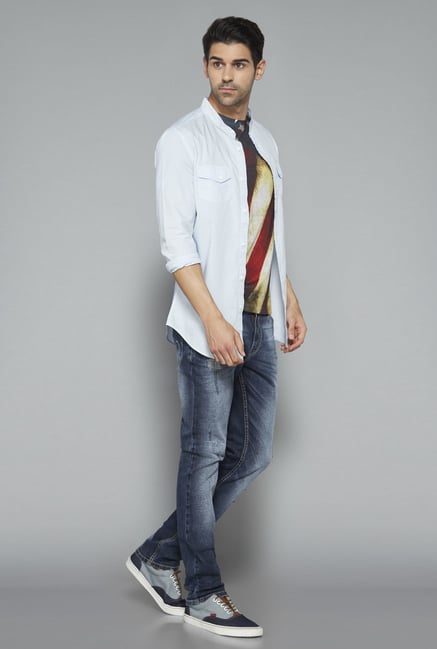 Nuon Light Blue Checks Shirt Nuon Light Blue Checks Shirt