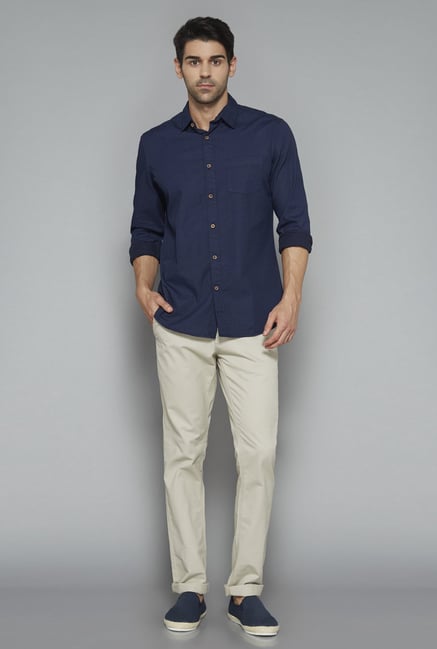 Westsport Mens Navy Printed Shirt Westsport Mens Navy Printed Shirt