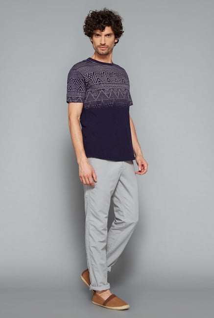ETA Navy Aztec Printed T Shirt ETA Navy Aztec Printed T Shirt