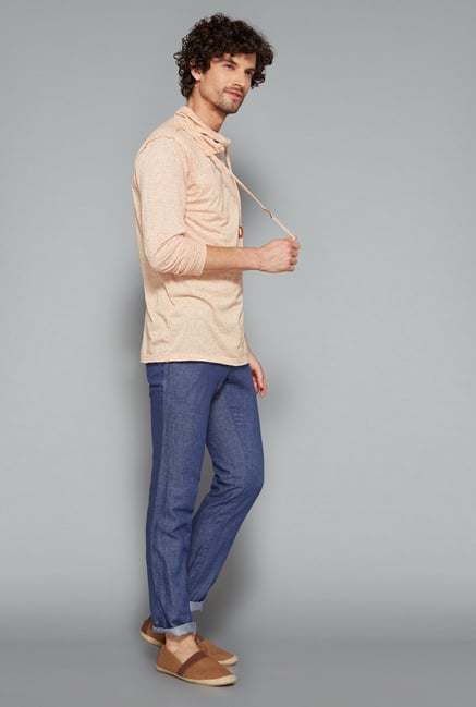 ETA Beige Solid T Shirt ETA Beige Solid T Shirt