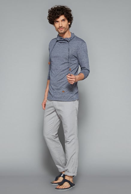 ETA Grey Solid T Shirt ETA Grey Solid T Shirt