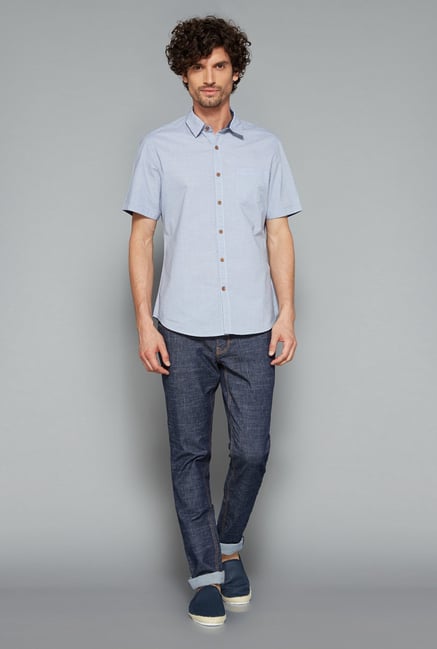 Westsport Mens Blue Checks Shirt Westsport Mens Blue Checks Shirt