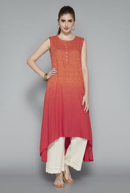 Utsa Pink Printed Kurta Utsa Pink Printed Kurta