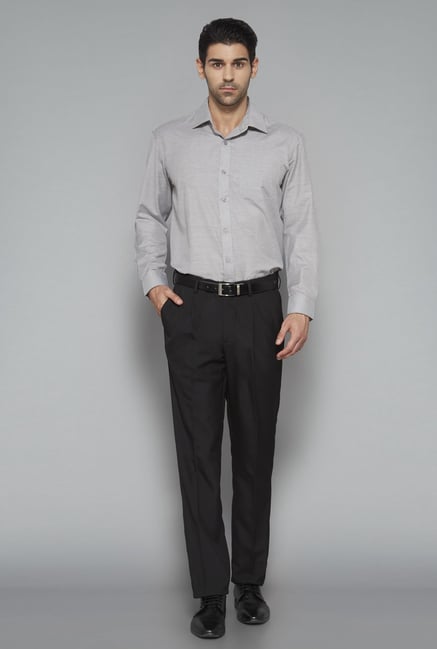 Weststreet Grey Solid Shirt Weststreet Grey Solid Shirt