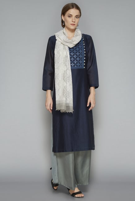 Zuba Off White Printed Dupatta Zuba Off White Printed Dupatta