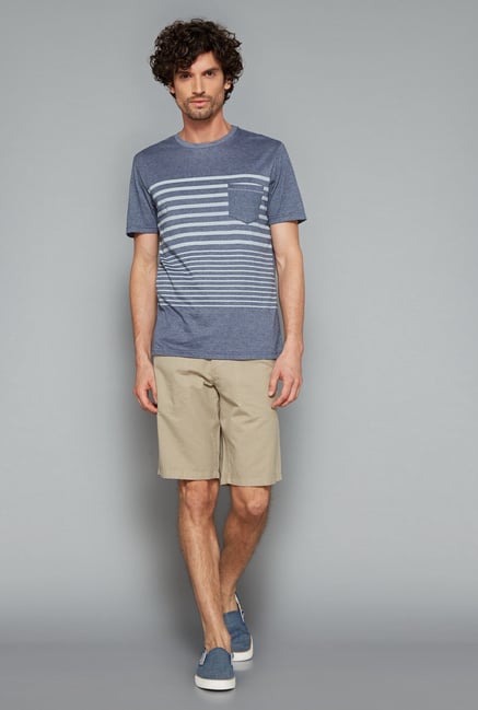 Westsport Mens Grey Striped T Shirt Westsport Mens Grey Striped T Shirt