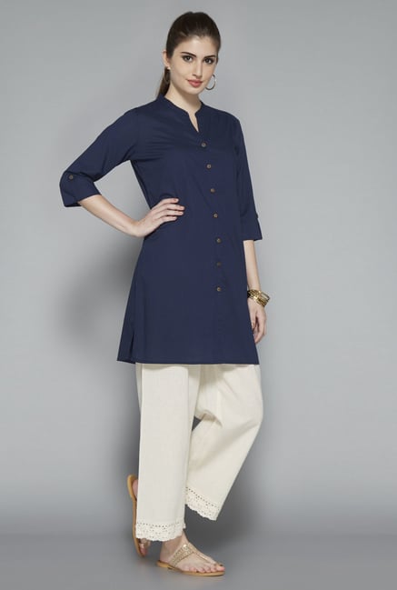 Utsa Indigo Solid Kurti Utsa Indigo Solid Kurti