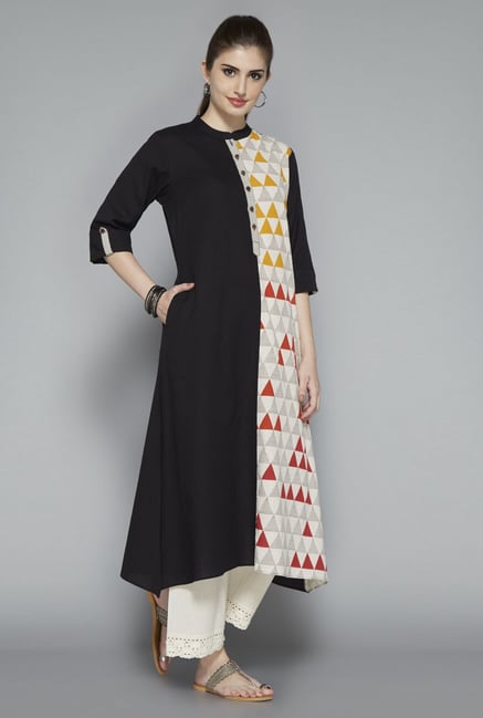 Utsa Black Printed Kurta Utsa Black Printed Kurta