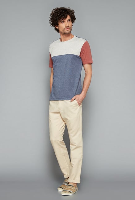 Westsport Mens Beige Solid Trouser Westsport Mens Beige Solid Trouser