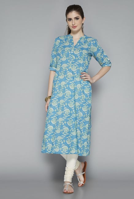 Utsa Turquoise Printed Kurta Utsa Turquoise Printed Kurta