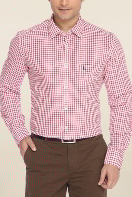 Parx Light Red Checks Shirt Parx Light Red Checks Shirt