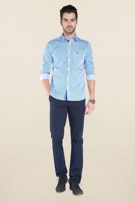 Parx Blue Striped Shirt Parx Blue Striped Shirt