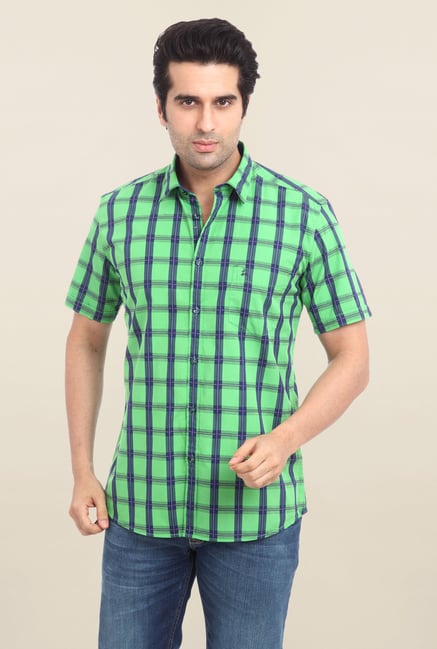 Parx Green Checks Shirt Parx Green Checks Shirt